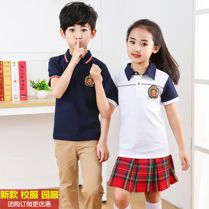 X8#现货夏季学院英伦风裙/短裤/T恤套装校服定制