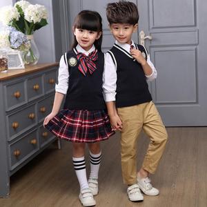 英伦风毛衣/裙/裤/衬衫/三件套校服定做805#