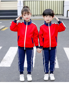 运动风中小学校服春夏秋冬幼儿园服